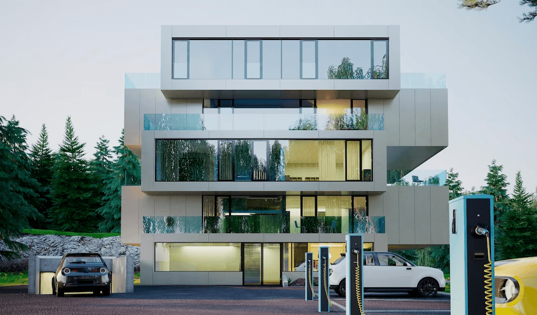 Modern hillside homes